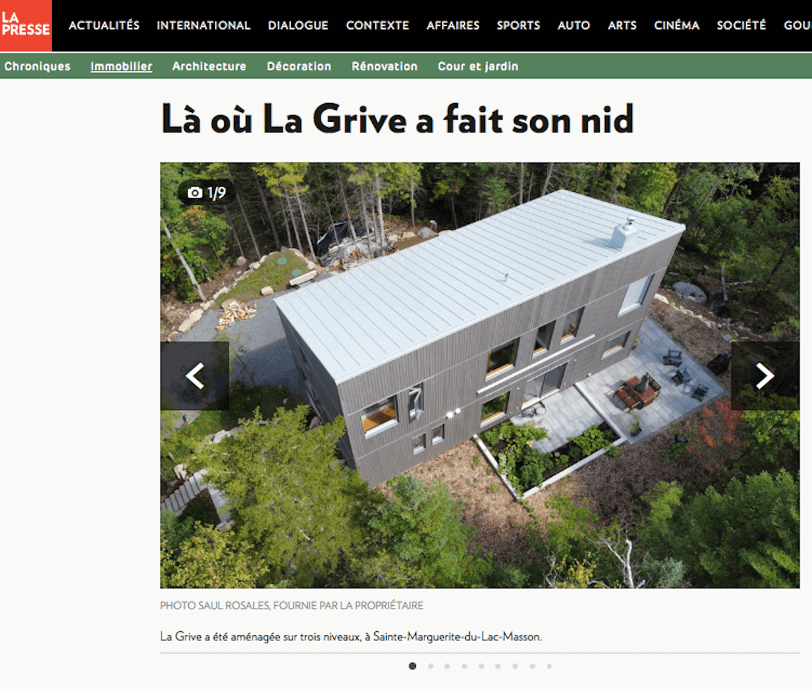 Visuel de l'article « Là où La Grive a fait son nid », rédigé par Sylvain Sarrazin, publié sur le site de La Presse
